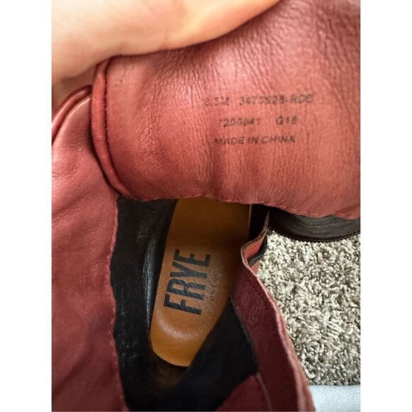 Frye Savannah Leather Classic Lace Up Streetwear Combat Heeled Boots 8.5 - Picture 8 of 12